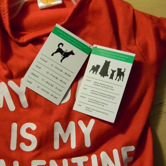 SimplyDog Shirt My Dog is my Valentine Sz M NWT - Picture 4 of 4